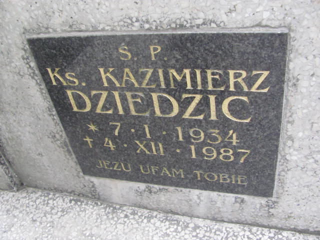 Ksiądz Kazimierz Dziedzic 1934 Zaczernie - Grobonet - Wyszukiwarka osób pochowanych